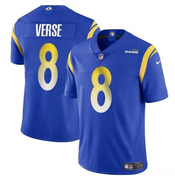 Men & Women & Youth Los Angeles Rams #8 Jared Verse Blue 2024 Draft Vapor Untouchable Stitched Jersey->los angeles rams->NFL Jersey